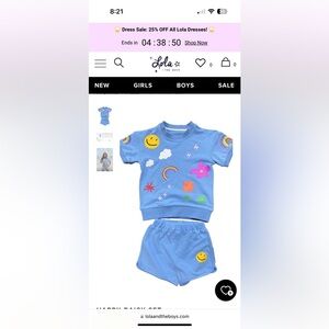 Lola + the Boys Happy Daisy Set. Size 12. Worn once. Excellent Used Condition!